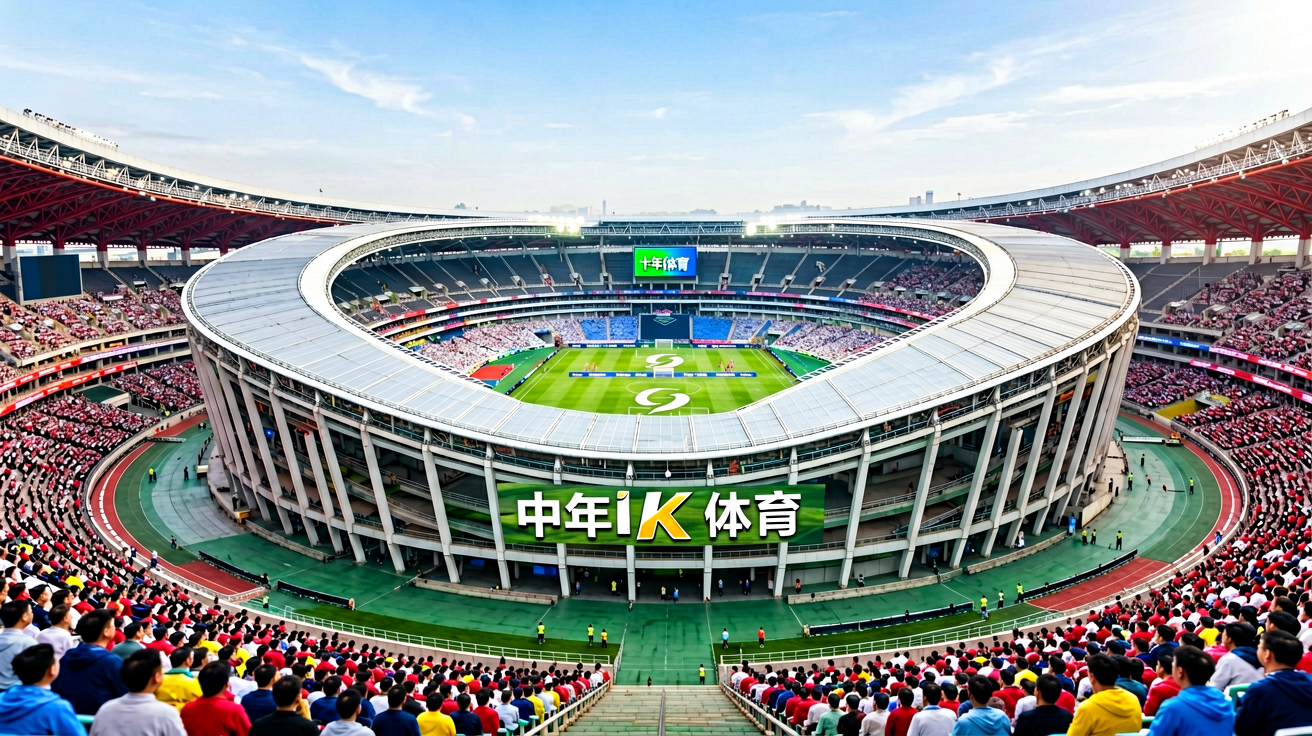 K1体育品牌主视觉，呈现大型体育场馆与赛事氛围